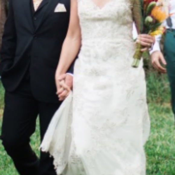 Maggie Sottero Jade 5MD056 wedding sz 10, street 6 - Picture 6 of 8